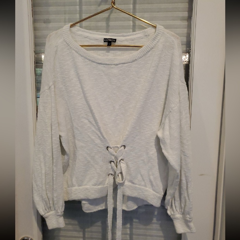 Express tie sweater